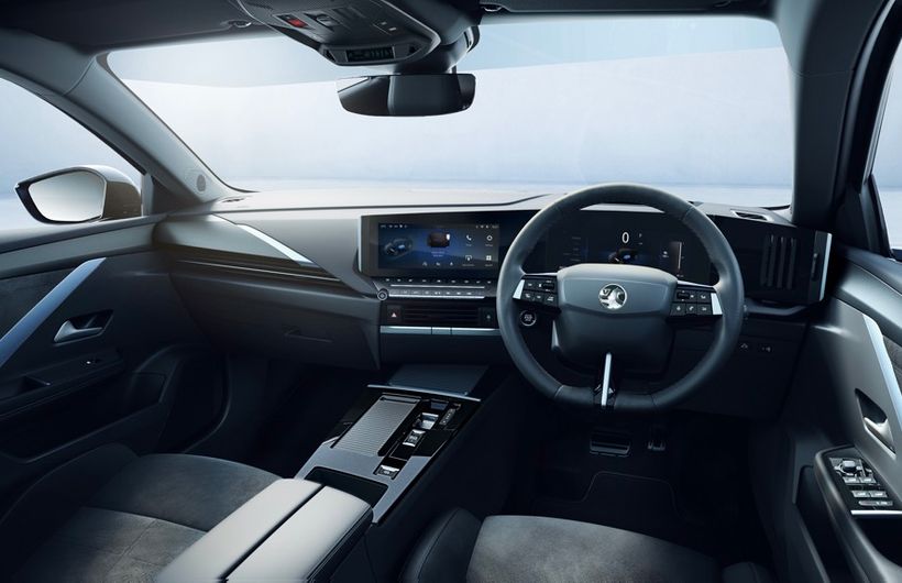 Vauxhall Astra Electric interior and dashboard, right hand drive